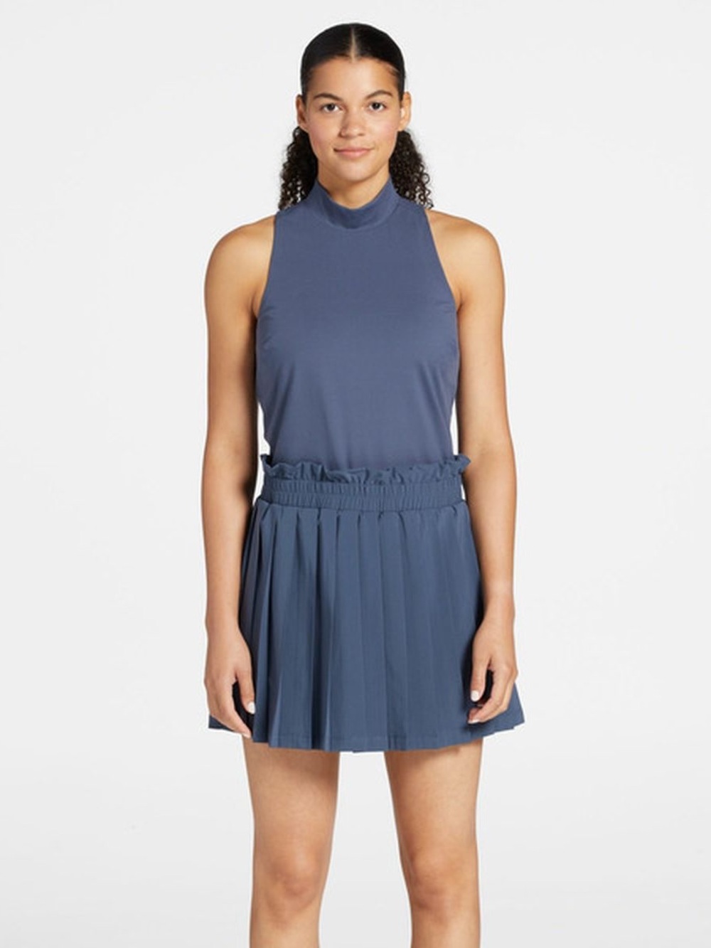 CALIA by Carrie Underwood Slate Blue Pleated Tennis Dress